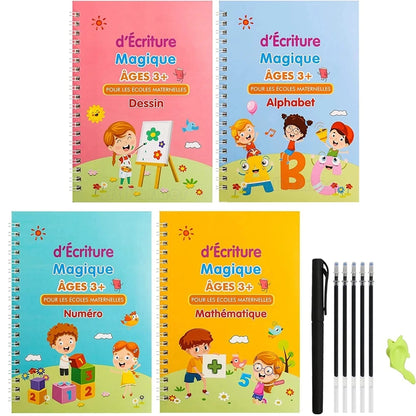 Magic French Copy Book Groove Practice Copybook Children Notebook Learning Numbers French Letter Calligraphy Write Exercise Book